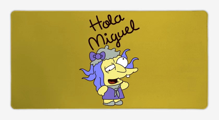 Mouse pad Gamer Amarillo de Hola Miguel