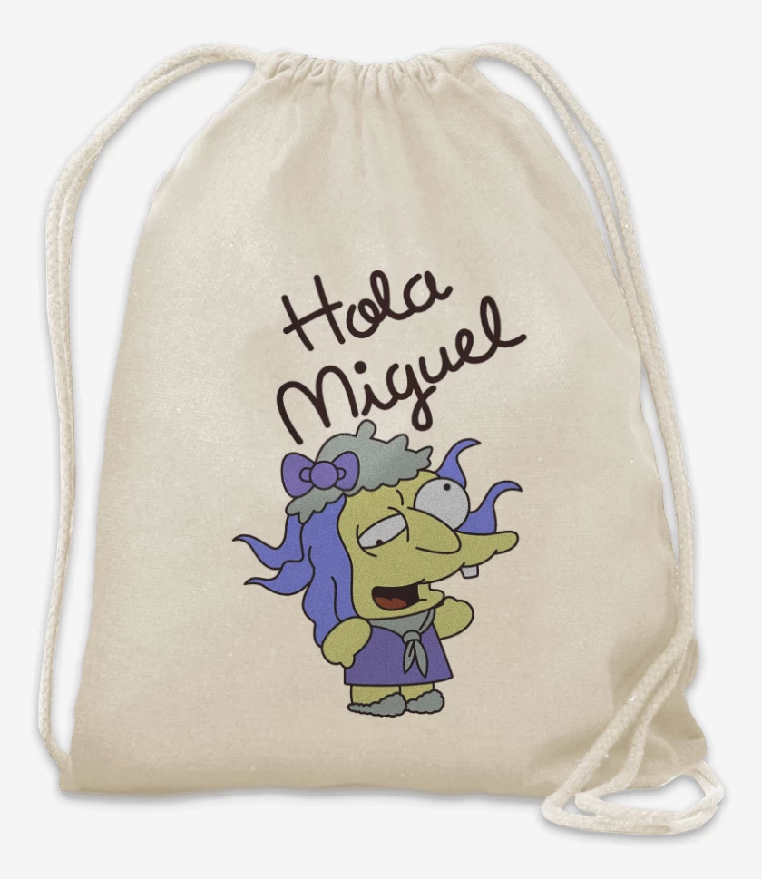 Mochila Blanco de Hola Miguel