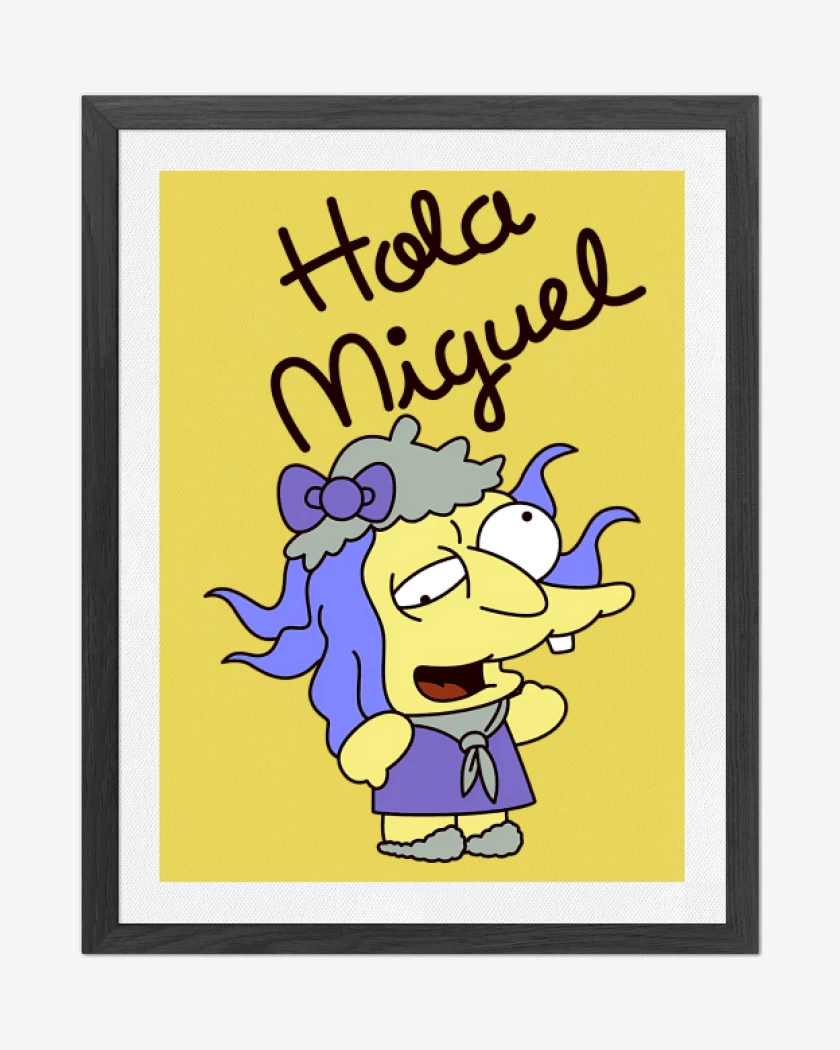 Cuadro decorativo Hola Miguel