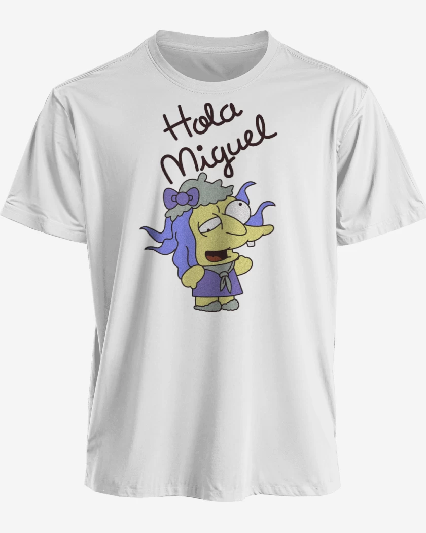 Polera premium Blanco de Hola Miguel