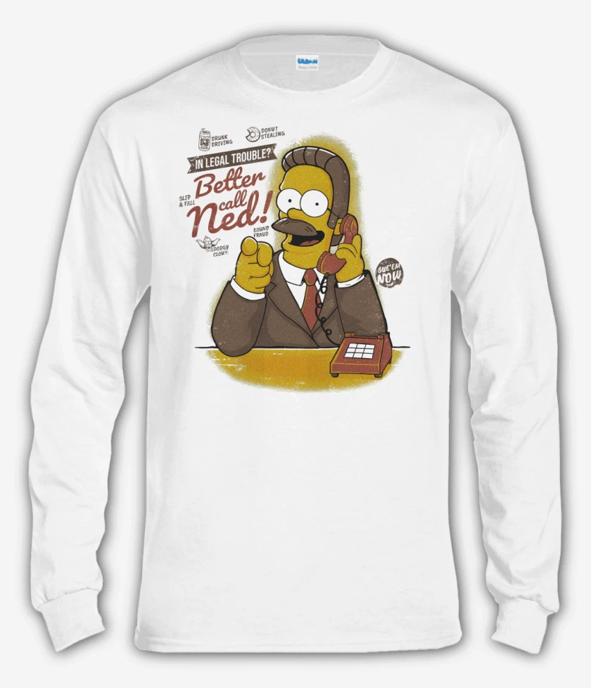 Polera manga larga Blanco de Better Call Ned