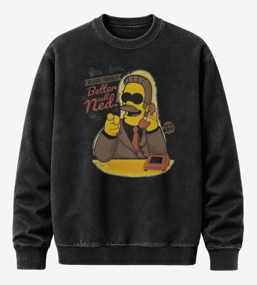 Poleron Polo Acid Wash Negro de Better Call Ned