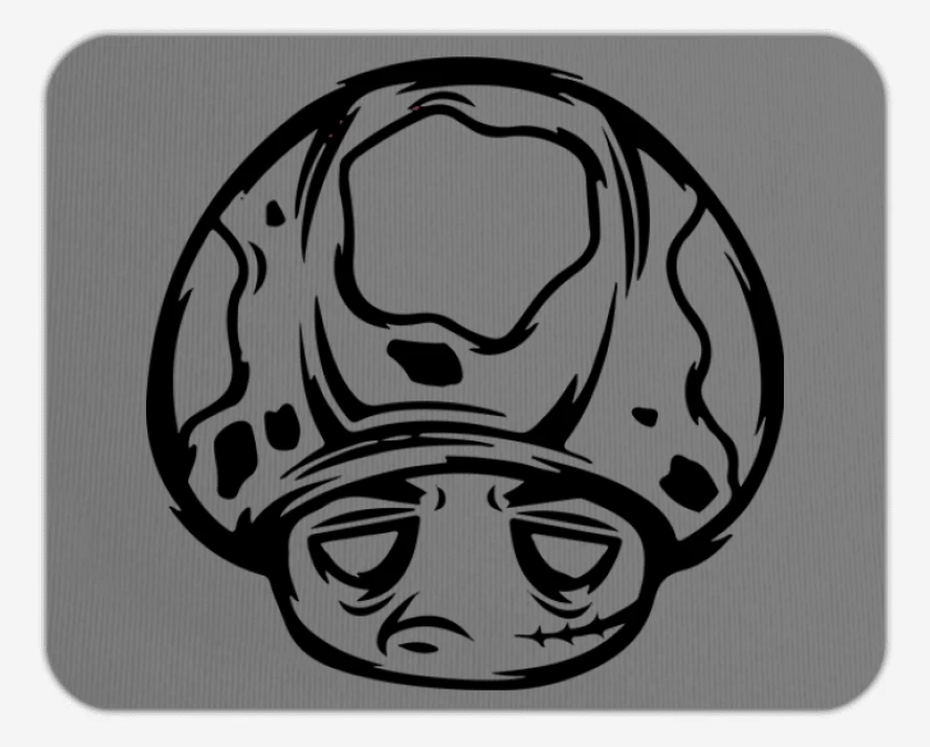 Mousepad Gris Melange de Toad Zombie