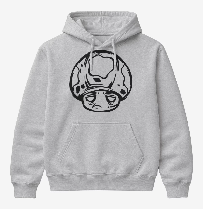 Poleron Canguro básico Gris Melange de Toad Zombie