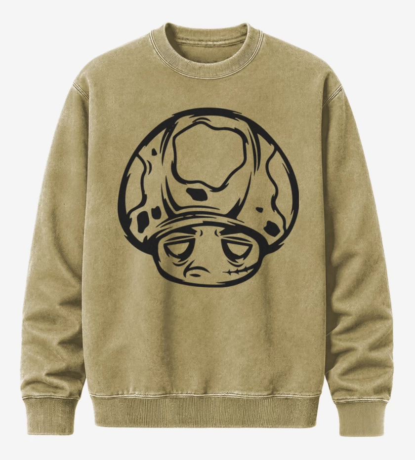 Poleron Polo Acid Wash Beige de Toad Zombie