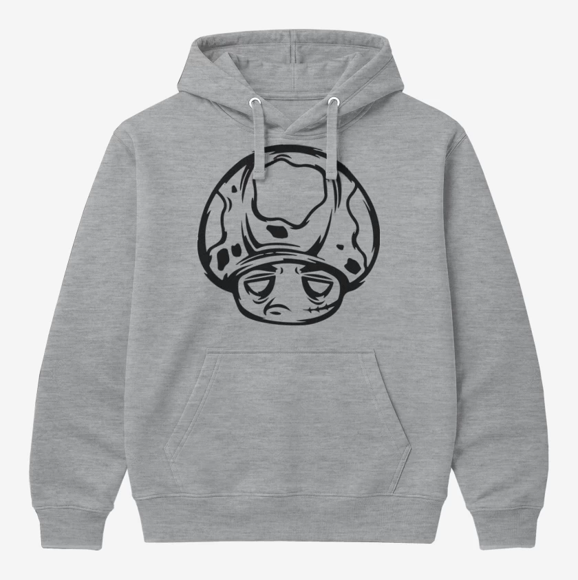 Polerón Canguro Gris Melange de Toad Zombie