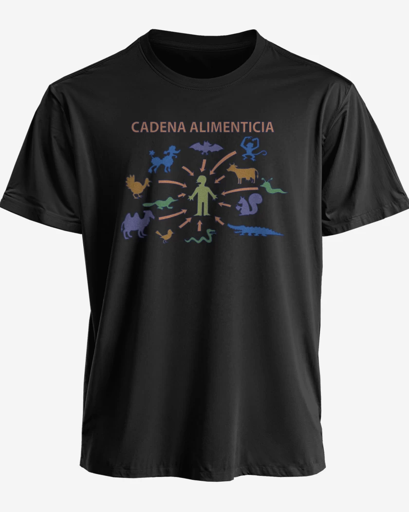 Polera premium Negro de Cadena Alimenticia
