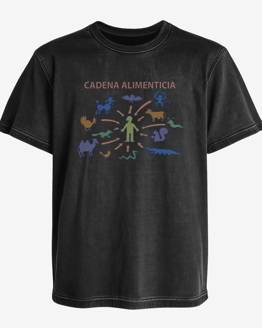 Polera desgastada Cadena Alimenticia