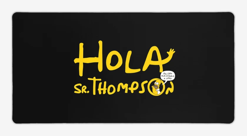 Mouse pad Gamer Negro de Señor Thompson 