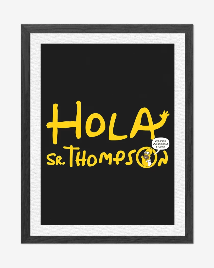 Cuadro decorativo Negro de Señor Thompson 