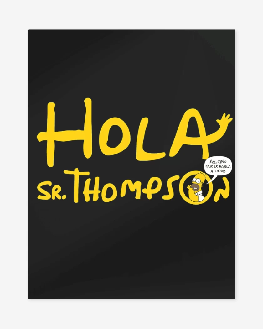 Print metalico Negro de Señor Thompson 