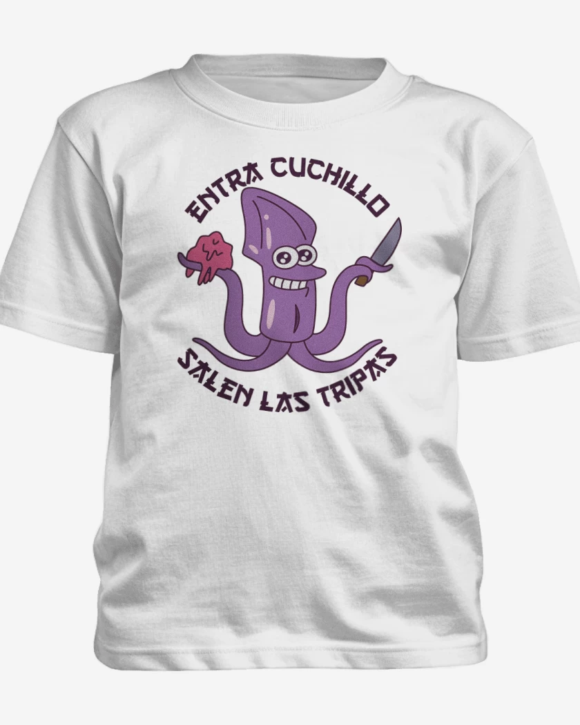 Polera de niño Blanco de Entra Cuchillo
