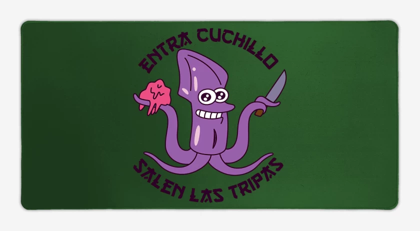 Mouse pad Gamer Verde jade de Entra Cuchillo