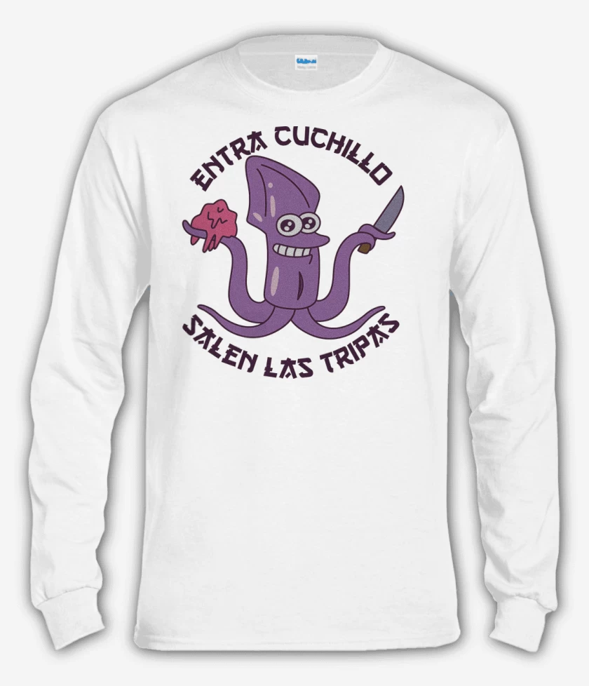 Polera manga larga Blanco de Entra Cuchillo