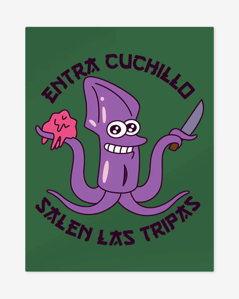 Print metalico Verde jade de Entra Cuchillo
