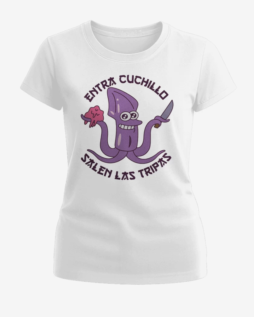 Polera de Mujer Blanco de Entra Cuchillo