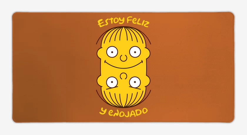 Mouse pad Gamer Estoy Feliz y Enojado