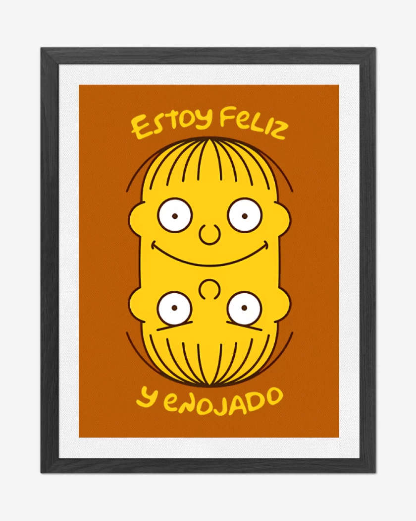 Cuadro decorativo Naranjo de Estoy Feliz y Enojado