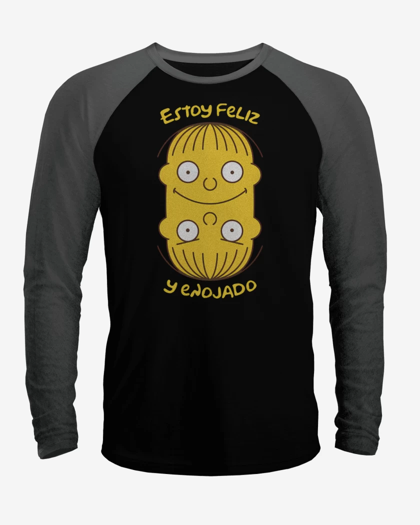 Polera Raglan Estoy Feliz y Enojado