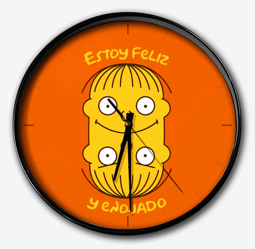 Reloj Naranjo de Estoy Feliz y Enojado