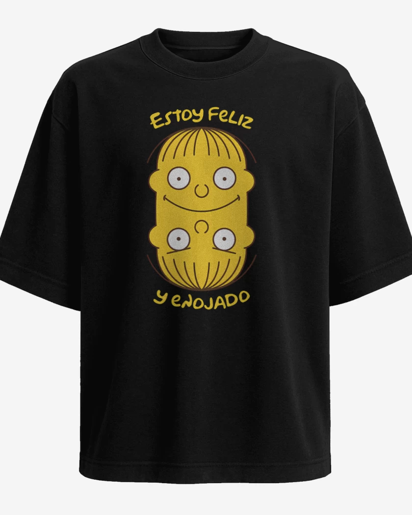 Polera Oversize Estoy Feliz y Enojado