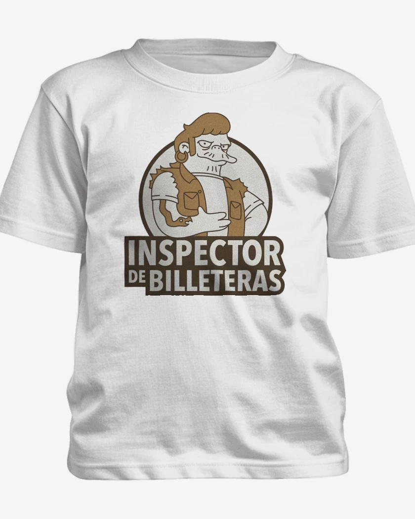 Polera de niño Blanco de Inspector de Billeteras