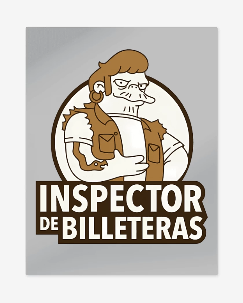 Print metalico Gris Melange de Inspector de Billeteras