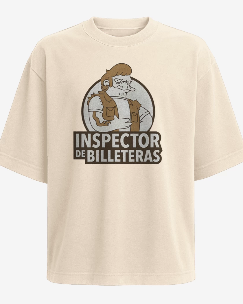 Polera Oversize Beige de Inspector de Billeteras