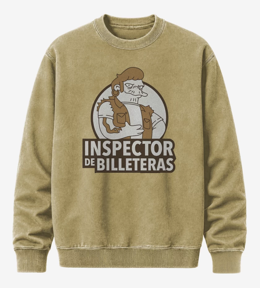 Poleron Polo Acid Wash Beige de Inspector de Billeteras