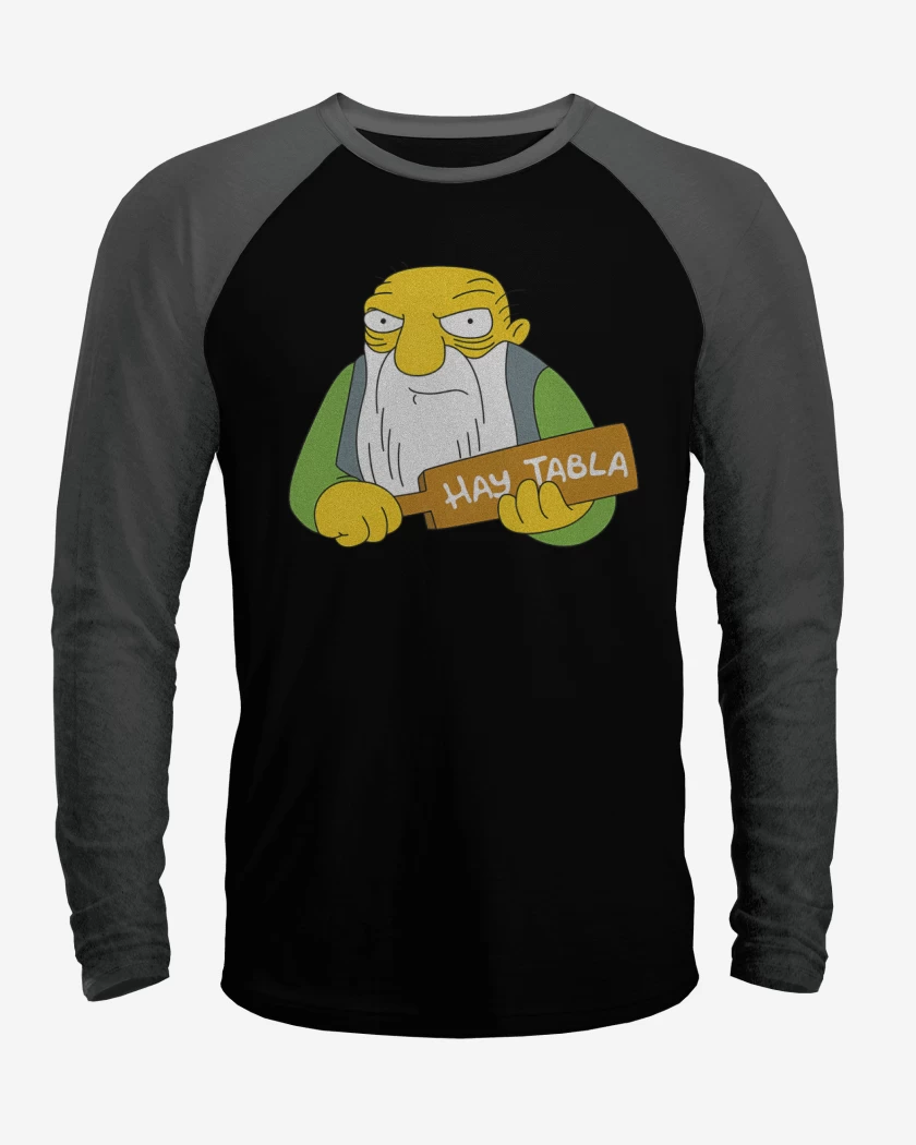 Polera Raglan Negro / Negro Heather de Hay Tabla