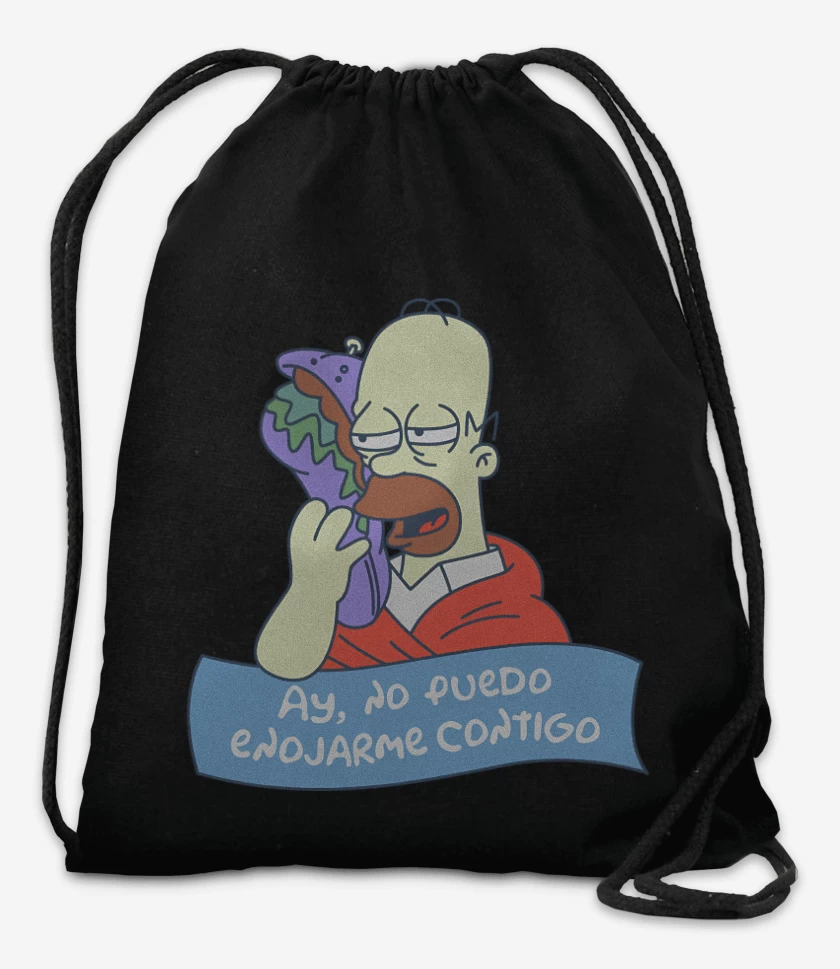 Mochila Negro de No Puedo Enojarme Contigo