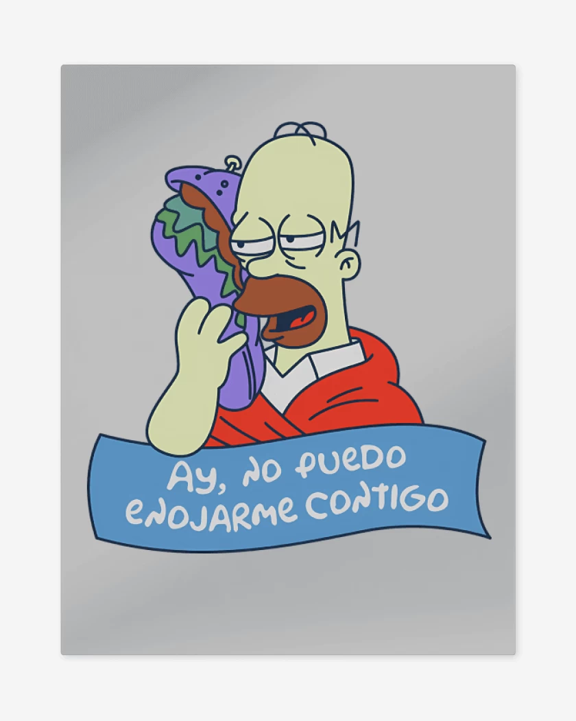 Print metalico Gris Melange de No Puedo Enojarme Contigo