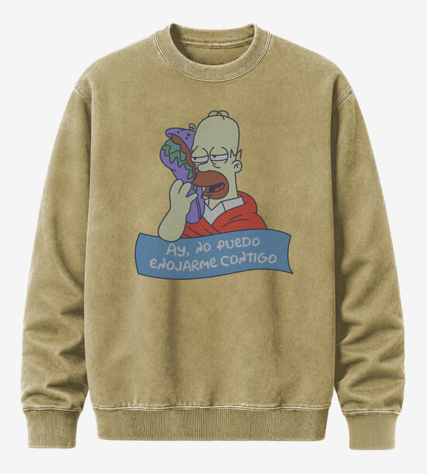 Poleron Polo Acid Wash Beige de No Puedo Enojarme Contigo