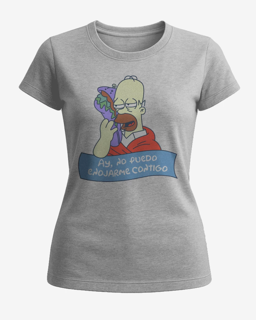 Polera de Mujer Gris Melange de No Puedo Enojarme Contigo