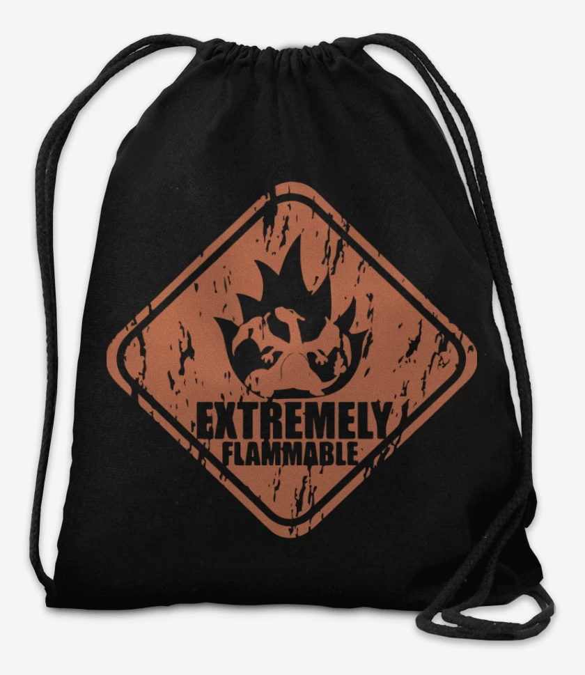Mochila Negro de Extremely flammable