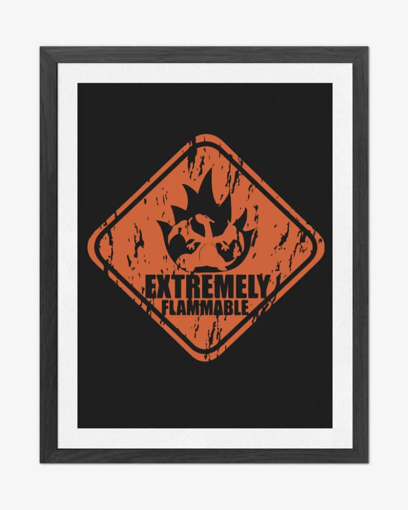 Cuadro decorativo Negro de Extremely flammable