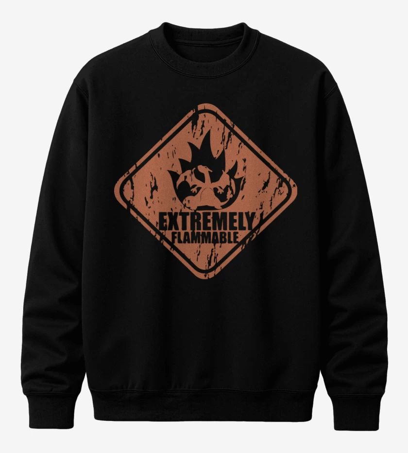 Poleron polo Negro de Extremely flammable