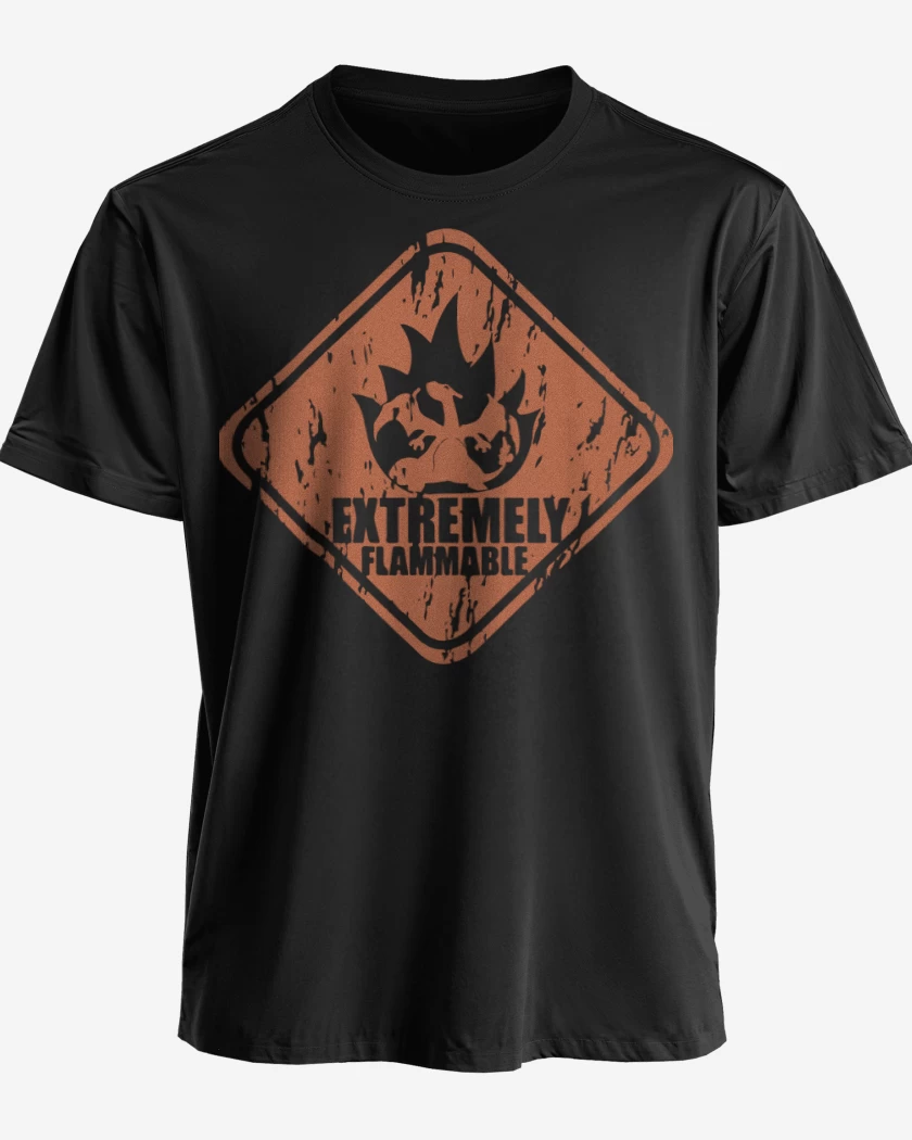 Polera premium Negro de Extremely flammable