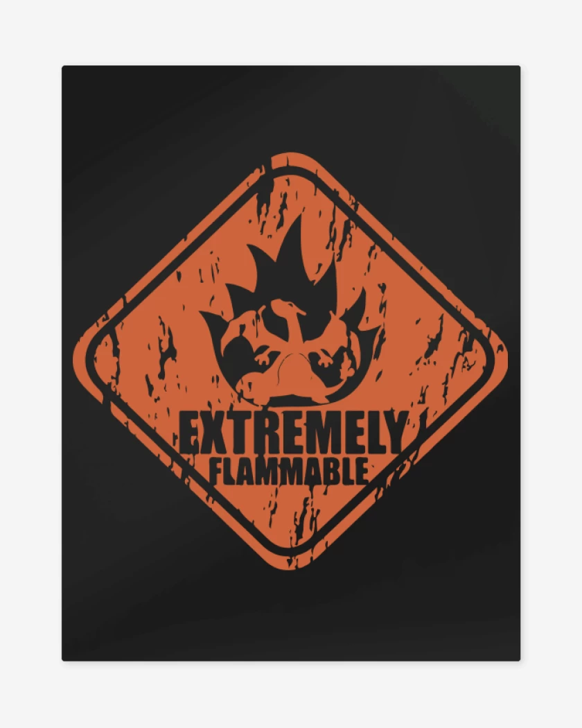 Print metalico Negro de Extremely flammable