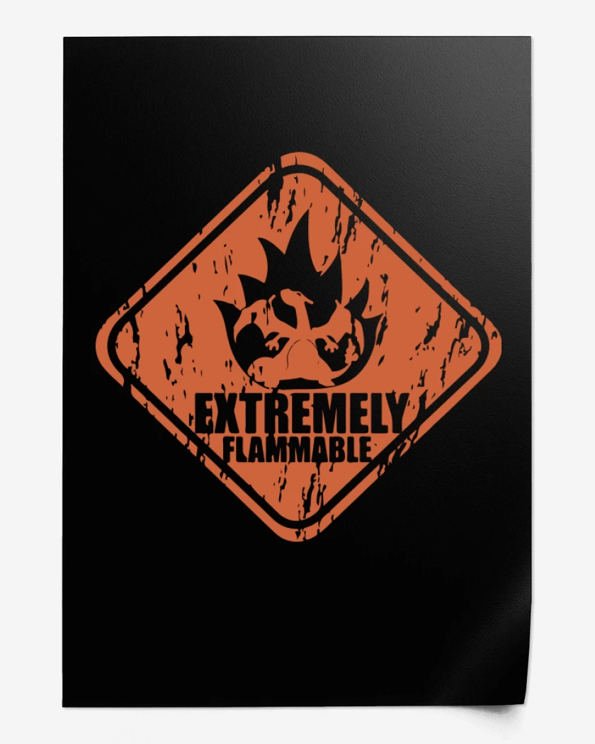 Print Negro de Extremely flammable