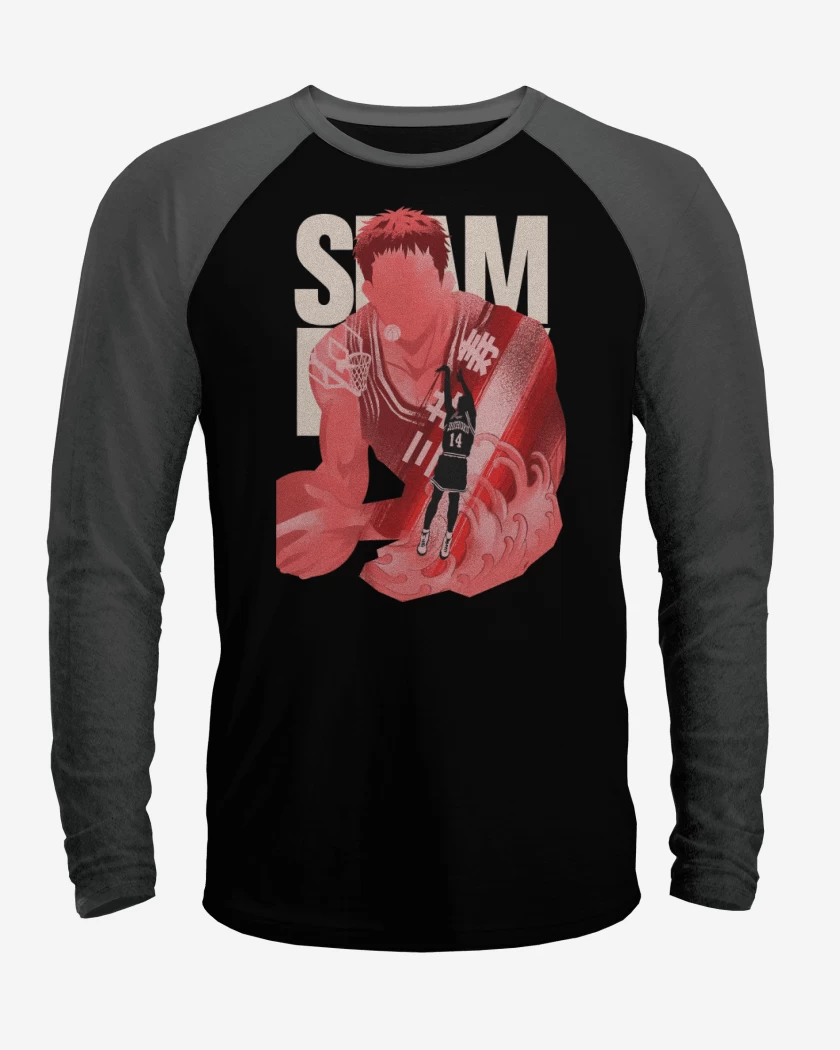 Polera Raglan Negro / Negro Heather de Hisashi Mitsui 