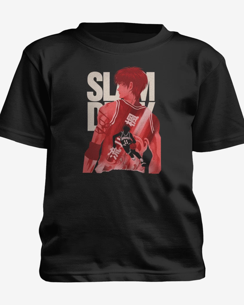Polera de niño Negro de Kaede Rukawa 