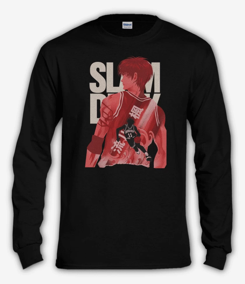 Polera manga larga Negro de Kaede Rukawa 
