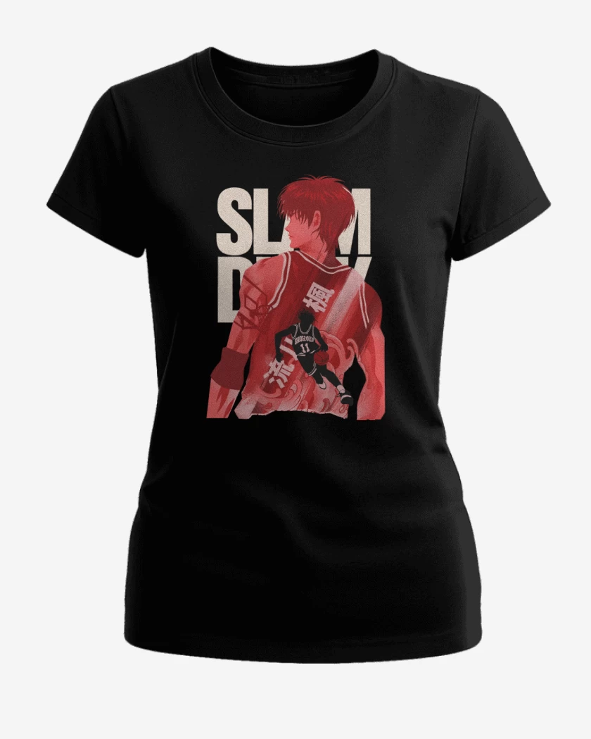 Polera de Mujer Negro de Kaede Rukawa 