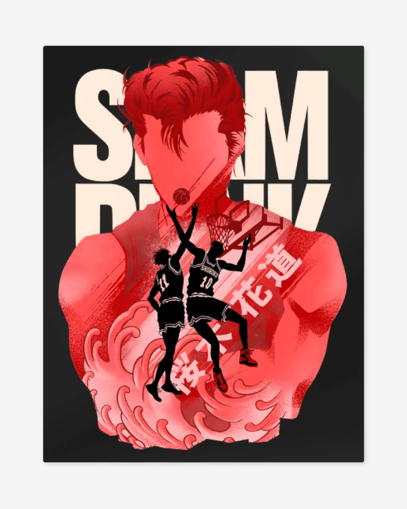 Print metalico Hanamichi Sakuragi