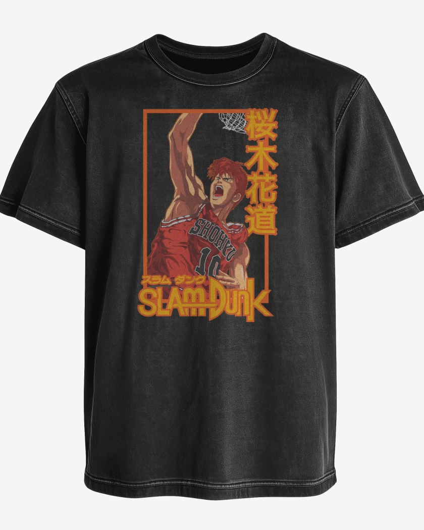 Polera desgastada Negro de Sakuragi 