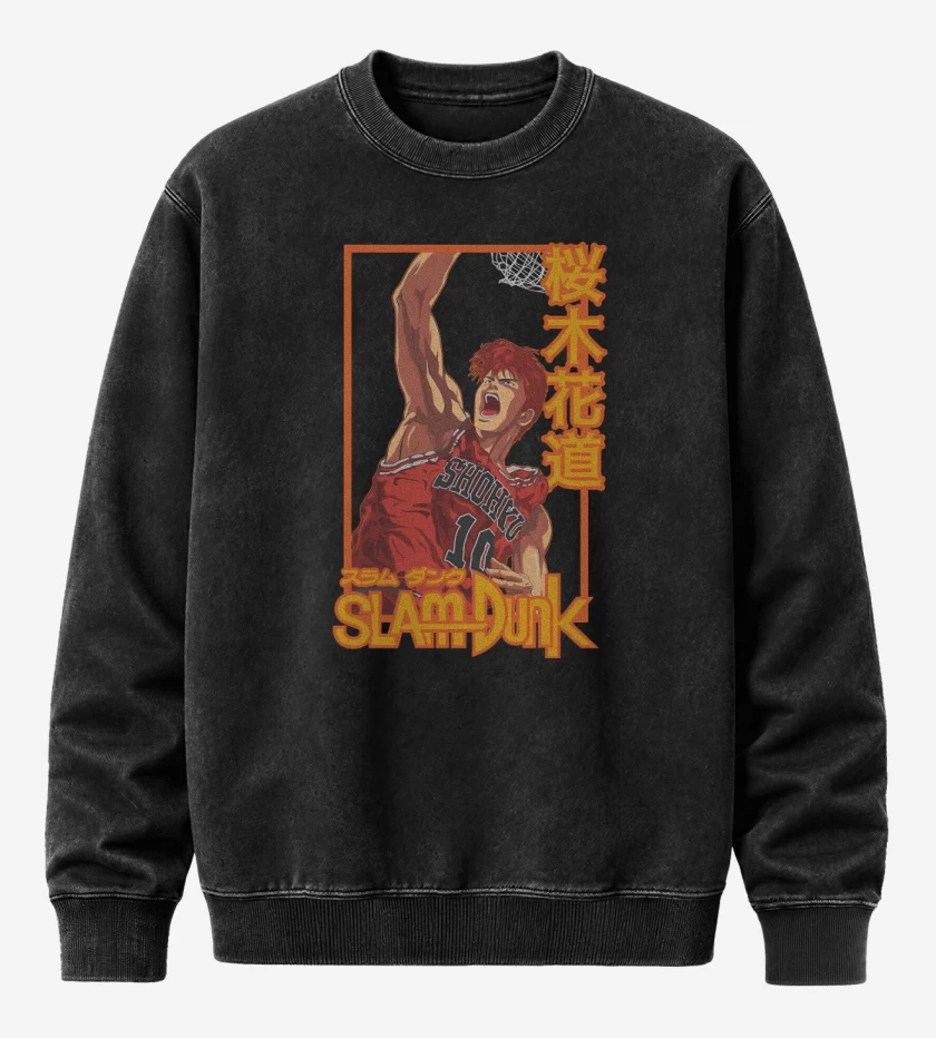 Poleron Polo Acid Wash Negro de Sakuragi 