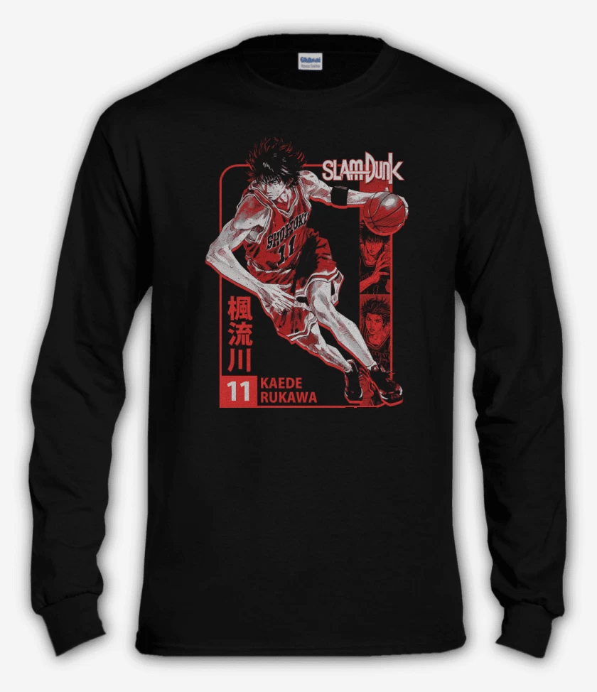 Polera manga larga Negro de Rukawa 