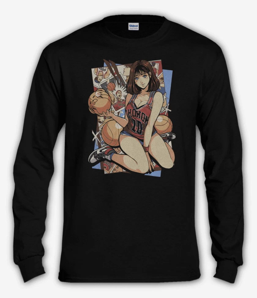 Polera manga larga Negro de Haruko Akagi
