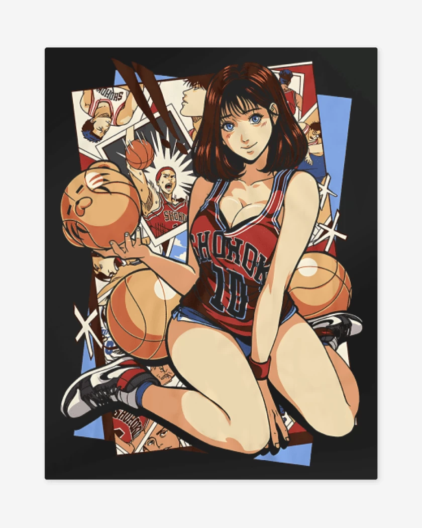Print metalico Negro de Haruko Akagi